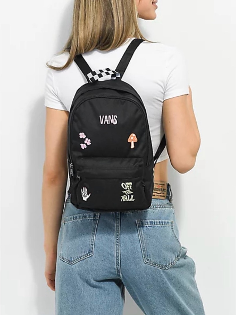 Vans New Bounds Novelty Patches Black Mini Backpack - Picture 2 of 8